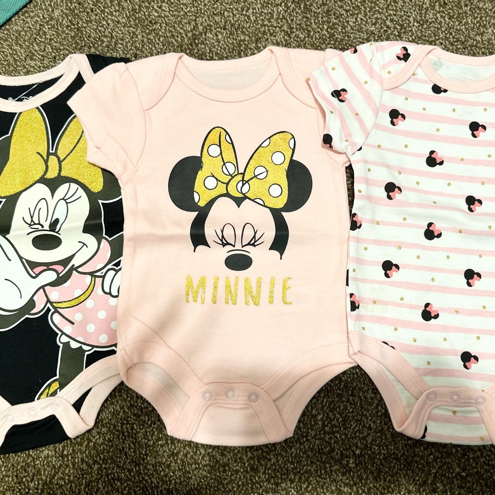 Disney Minnie Mouse 3 pk onesie